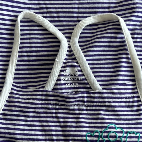 Roots Kids Casual Striped Dress - Purple and White - Picture 3 of 3